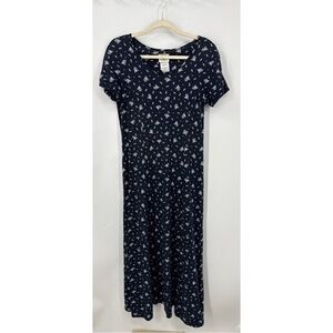 Laura Ashley vintage/90s cotton floral print maxi cottage granny core dress L